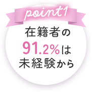 在籍者の91.2%は未経験から